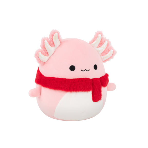 Squishmallows ružový axolotl so šálom - Archie, 30 cm