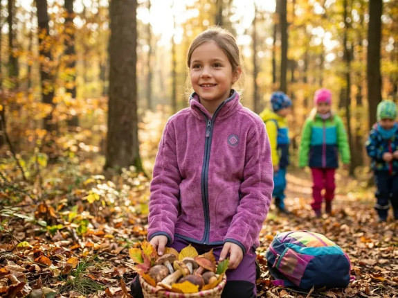 Mikina dievčenská chlpatá so stojačikom fialová Pidilidi