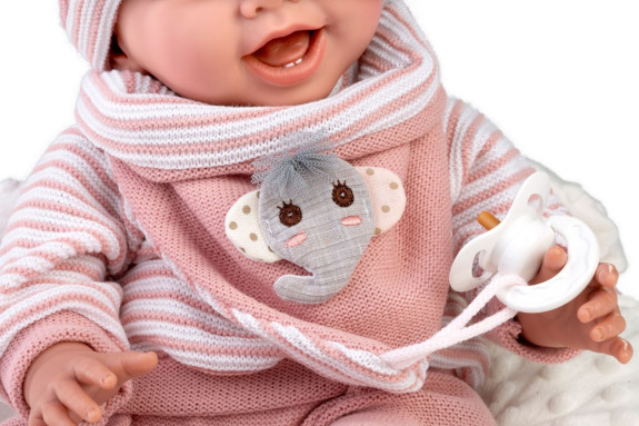 Olivie záťažová realistická bábika bábätko s mäkkým látkovým telom - 42 cm Guca