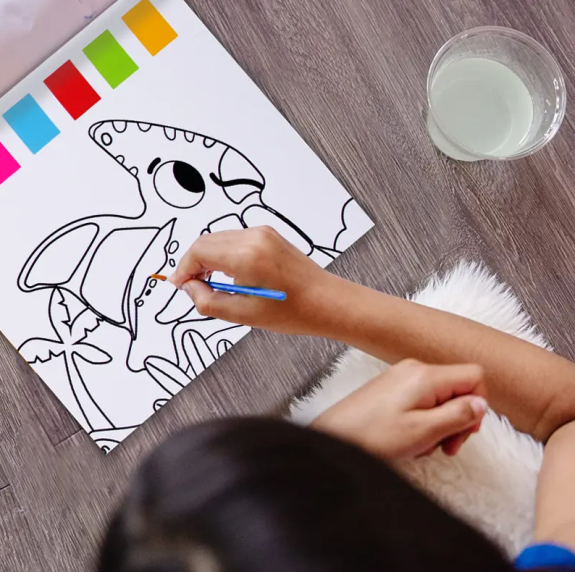Maľovanie vodou Dinosaury 24 omaľovánok
