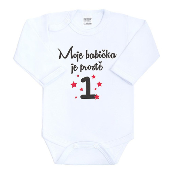 Body s potlačou New Baby Moja babička je jednoducho jednotka Veľ. 80 - darčekové balenie