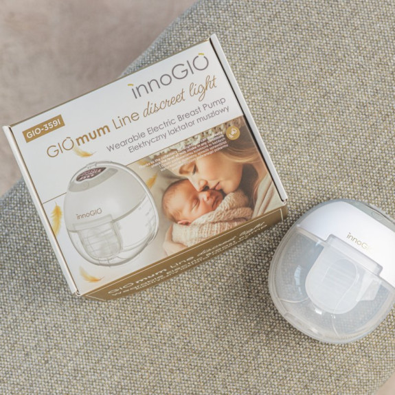 Prenosná elektrická odsávačka materského mlieka GIOmum Line Discreet Light Single innoGIO