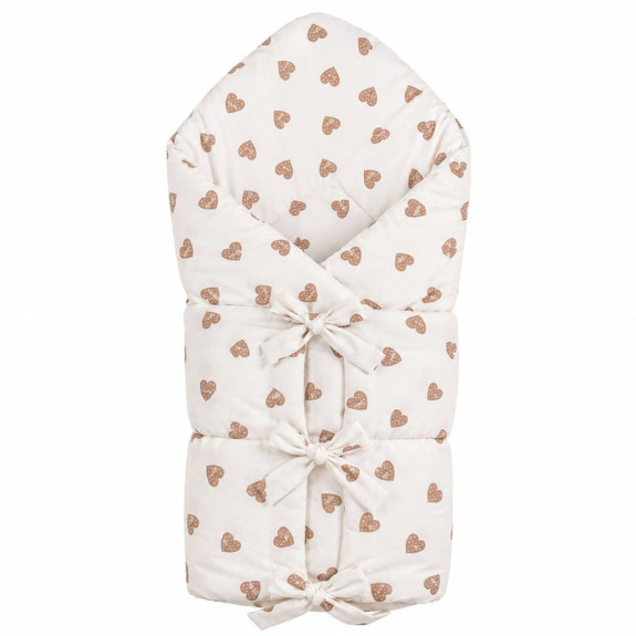 Klasická šnurovacia zavinovačka New Baby srdiečka