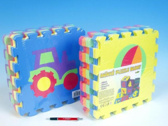 Penové puzzle podložka 30cm - autá