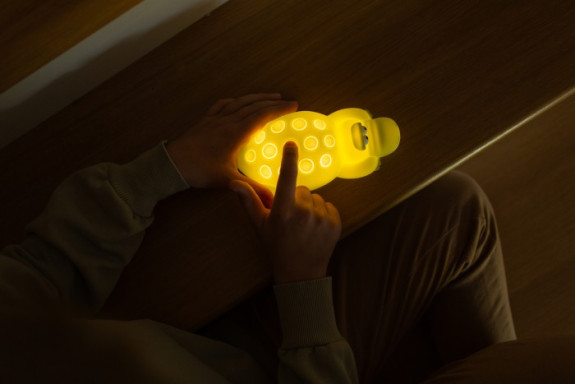 LED silikónová nočná lampička Pop It Rgb so zvukom - krokodíl Mary's