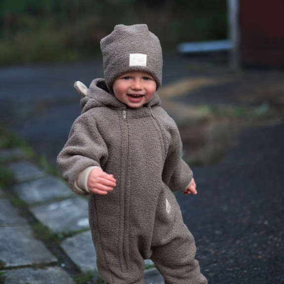 Rastúca zimná kombinéza Teddy fleece double Brown Esito