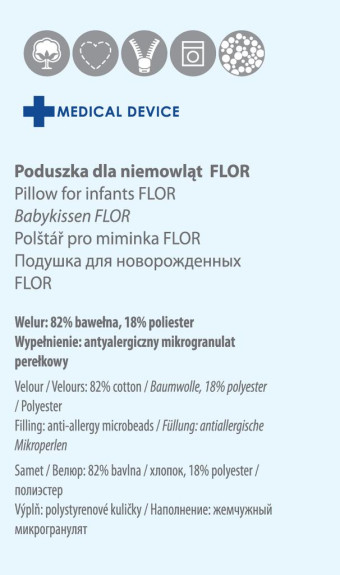 Dojčiaci vankúšik Flor BabyMatex