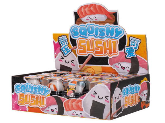 Squishy Sushi Kawaii kamarát 5 cm – mačkacia antistresová hračka 1 ks