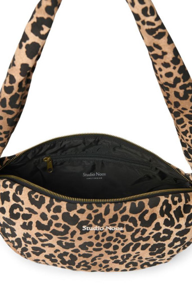 Cotton Mini Cross Body Bag Brown Leopard Studio Noos
