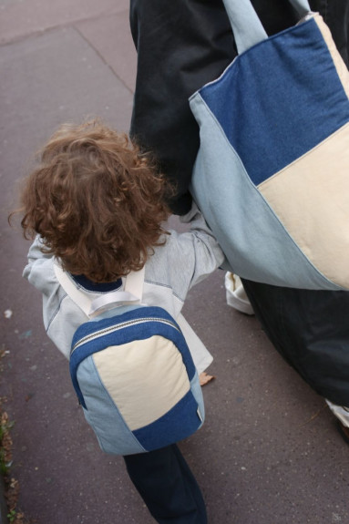 Patchwork Mini Backpack - batôžtek Denim Studio Noos