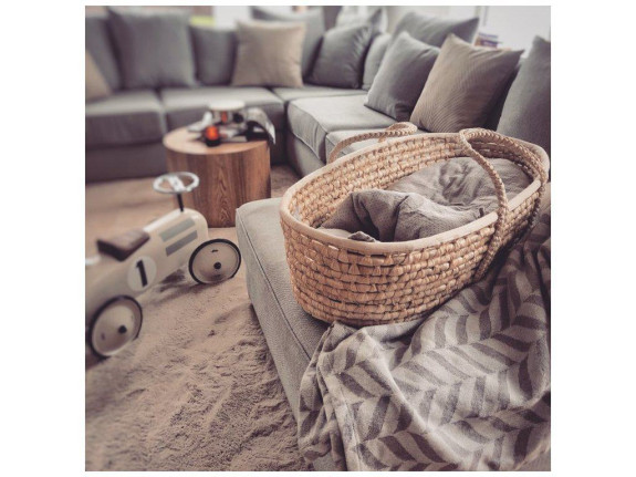 Mojžišov košík pre bábätko Corn Natural + obojstranný matrac Airdream Ahojbaby