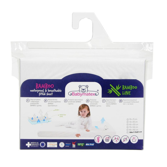 Ochranné prestieradlo s gumičkou Bamboo 80 x 160 cm Babymatex