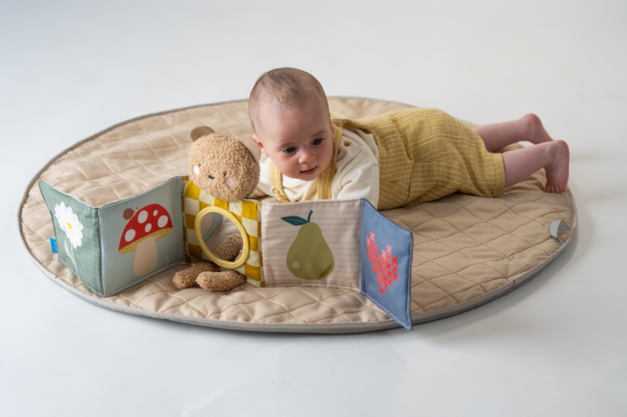Medvedík plyšový s knižkou Snuggle Bear Taf Toys