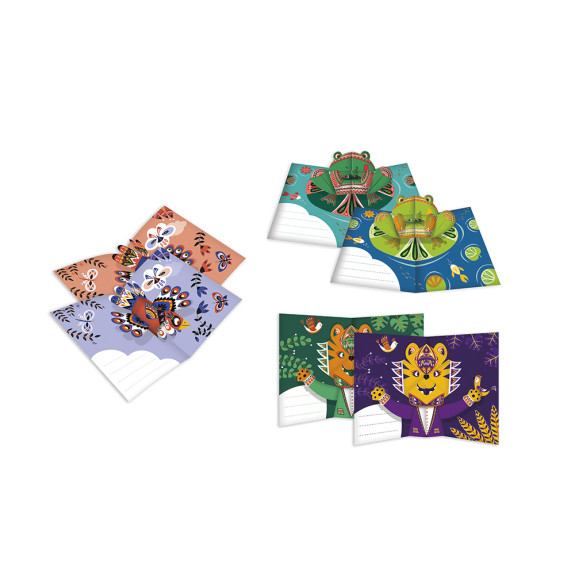 Sada Mini Origami Pohľadníc so zvieratkami Janod