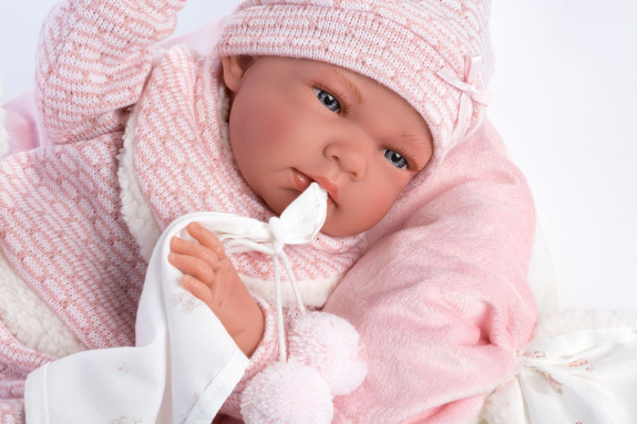 Obleček pre bábiku bábätko New Born veľkosti 40-42 cm s doplnkami Llorens