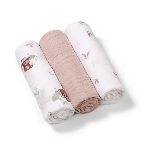 Mušelínové plienky Super Soft ružové 3 ks 70x70 cm BabyOno