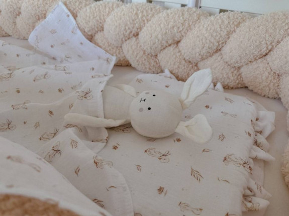 Mušelínová sada biela Goose 30 x 35 cm, 95 x 95 cm 2D letné Husičky Baby Nellys