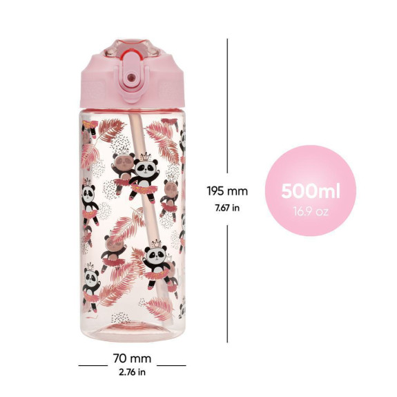 Tritánová fľaša na pitie so slamkou 500 ml Baagl
