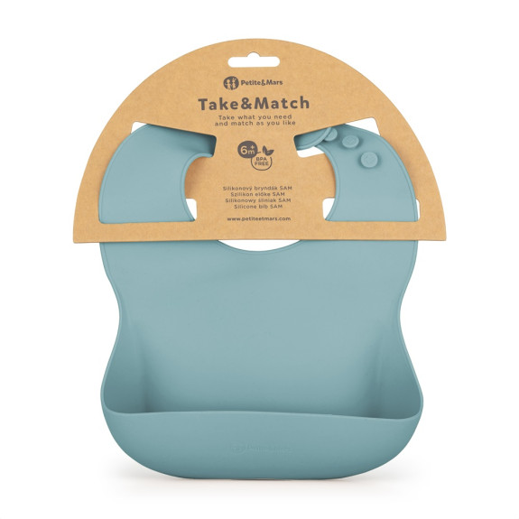 Podbradník silikónový Take&Match 6 m+ Petite & Mars