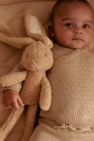 Zajačik plyšový 32 cm Newborn Naturals Little Dutch