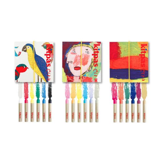 Voskové pastelky na sklo a papier 6 ks Kitpas by Artist
