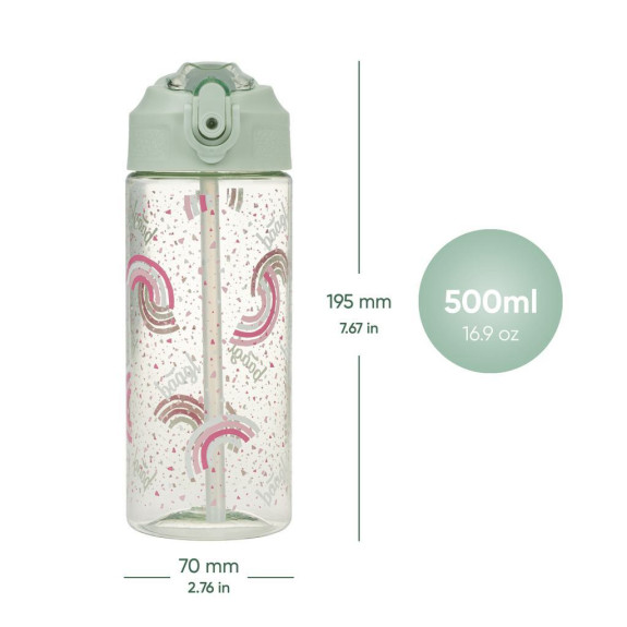 Tritánová fľaša na pitie so slamkou 500 ml Baagl