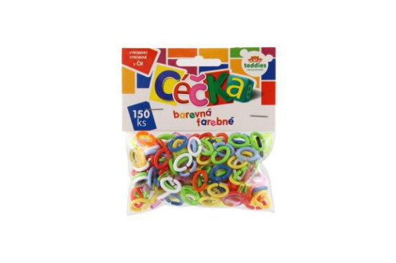 Céčka farebná 150 ks plast v sáčku