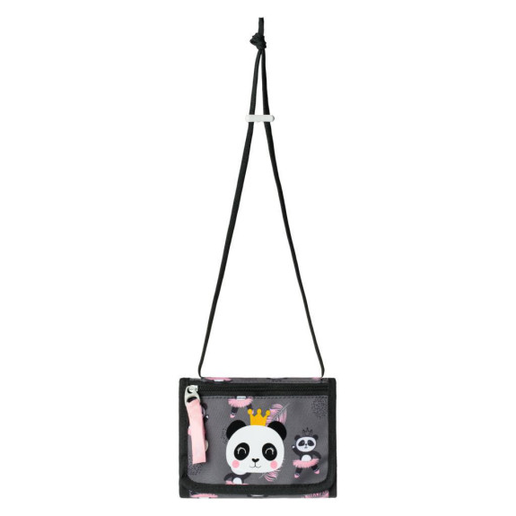 Set 5 Zippy Panda: aktovka, peračník, sáčok, zástera, peňaženka Baagl