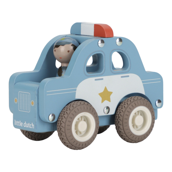 Policajné auto drevené Little Dutch