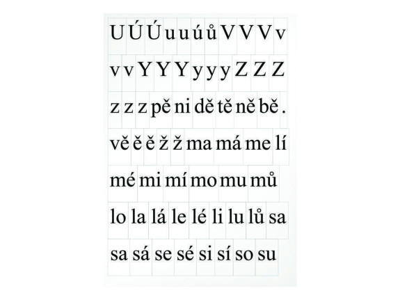 Abeceda sada písmen, 4 archy