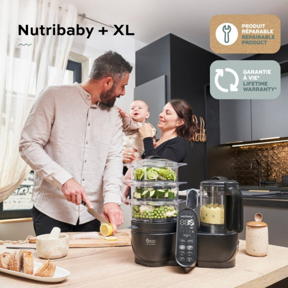 Multifunkčný prístroj Nutribaby+ XL Mineral Black Babymoov