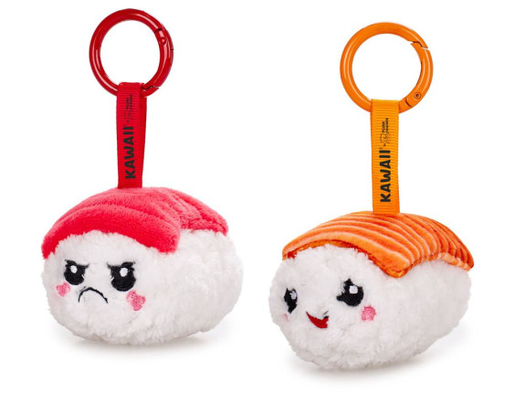 Plush Friends Kawaii Sushi Nigiri plyšové prívesok na kľúče 8cm