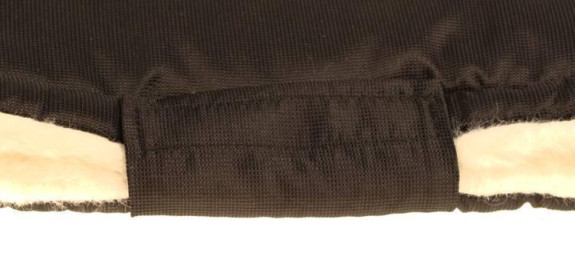 Merino rukávnik na kočík z ovčej/ťavej vlny na zips 30 x 50 cm