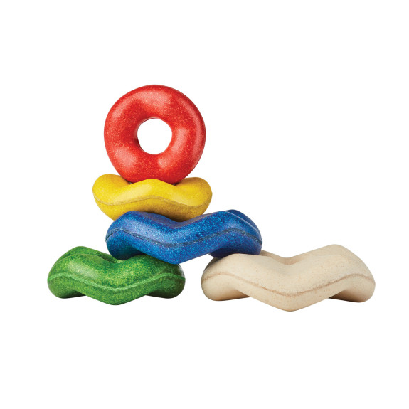 Stohovanie - zvlnené krúžky PlanToys