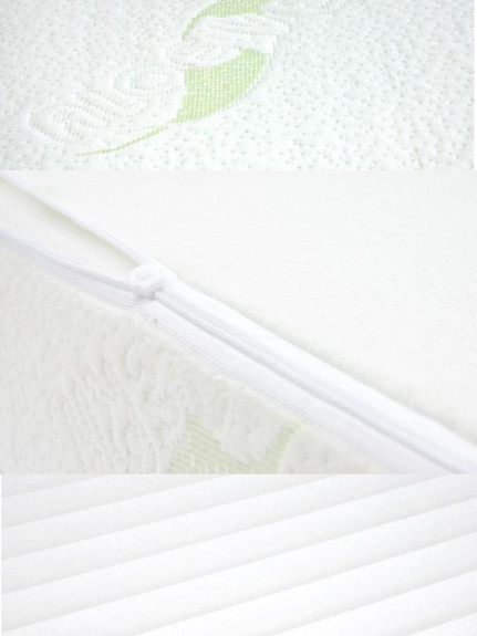 Dojčenský vankúš - klin Sensillo biely Luxe s aloe vera 60x38 cm