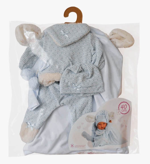 Obleček pre bábiku bábätko New Born veľkosti 40-42 cm s doplnkami Llorens
