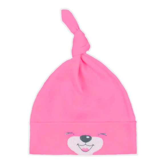 Bavlnená dojčenská čiapočka Bobas Fashion Lucky tmavo ružová