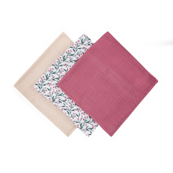 Súprava plienok bambusová mušelínová 3 ks Moussy 68 x 68 cm Petite&Mars