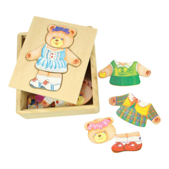 Oblékací puzzle Pani medvedica Bigjigs Toys
