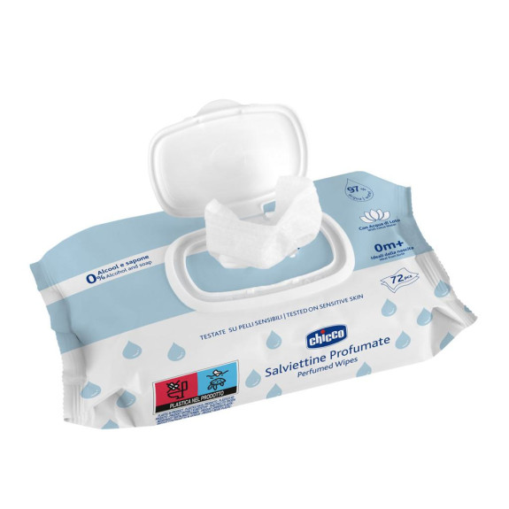 Detské vlhčené obrúsky jemne parfumované 72 ks Chicco