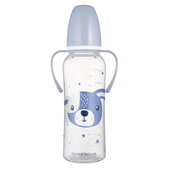 Fľaša úzkohrdlá s úchytmi Cute Animals 250 ml Canpol babies