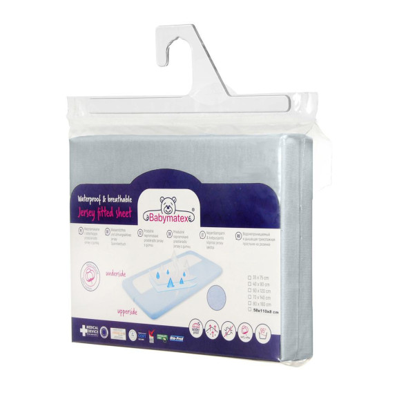 Nepremokavé prestieradlo jersey 60 x 120 cm Babymatex