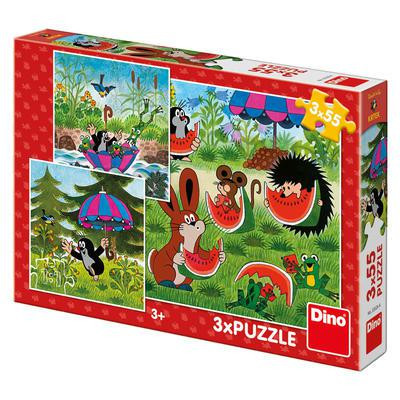 Puzzle Krtko a paraplíčko 3x55 dielikov