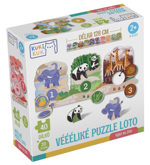 Veľké puzzle loto Výlet do ZOO KukiKuk