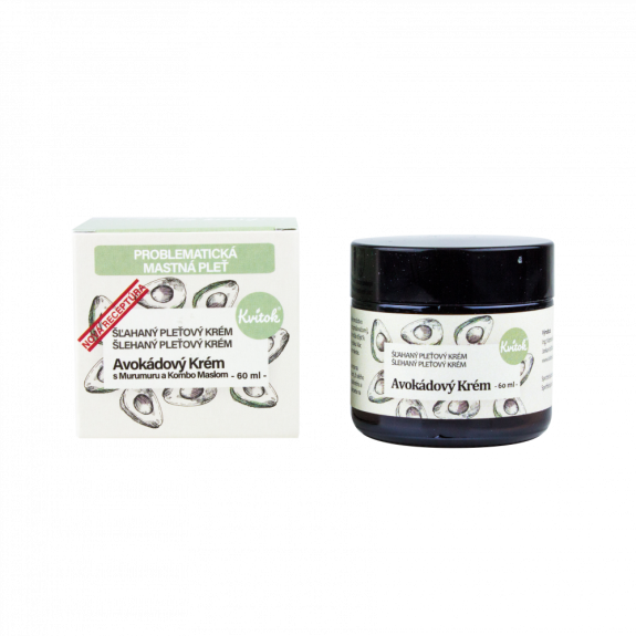 Nočný Krém na mastnú/problematickú pleť Avokádový krém 60 ml Kvitok