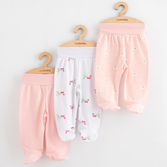Dojčenské polodupačky Classic II 3 ks girl New Baby