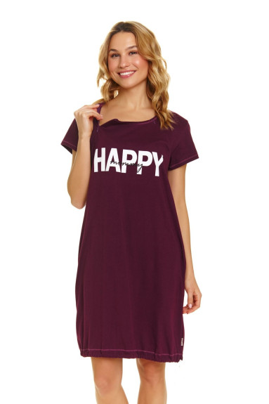Tehotenská a dojčiaca nočná košeľa Happy mommy so zipsami Doctor Nap