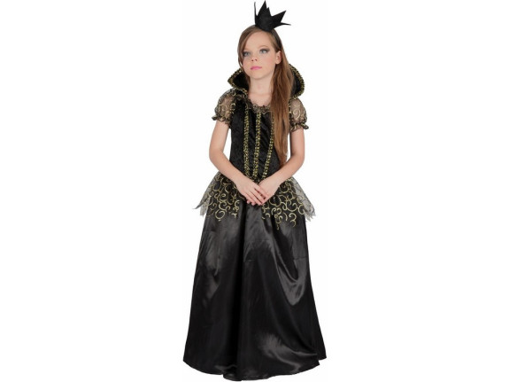 Kostým na karneval - zlá kráľovná, Vel. 130 - 140 cm
