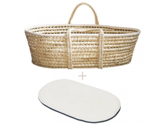 Mojžišov košík pre bábätko Corn Natural + obojstranný matrac Airdream Ahojbaby