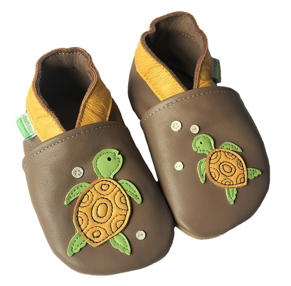 Kožené capáčky Barefoot Veľ. M (6-12 mes.) Hopi Hop